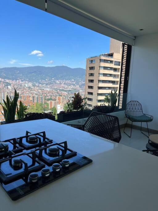 Apartamento De Lujo Con La Mejor Vista De Medellin Lägenhet Exteriör bild