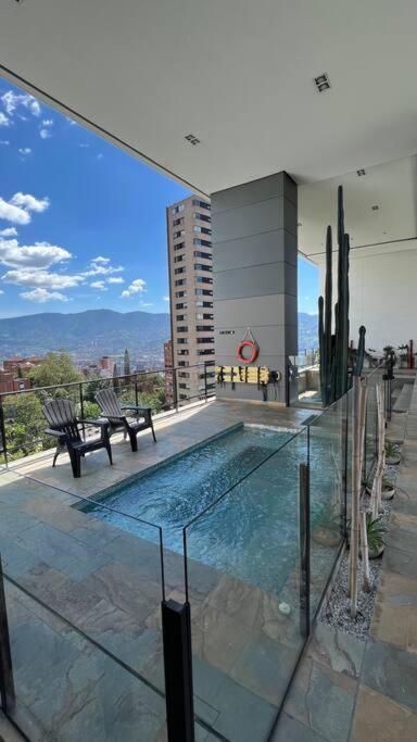 Apartamento De Lujo Con La Mejor Vista De Medellin Lägenhet Exteriör bild