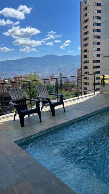 Apartamento De Lujo Con La Mejor Vista De Medellin Lägenhet Exteriör bild